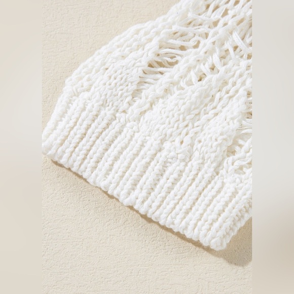 Women's Cream Knit Sweater - Picture 8 of 14